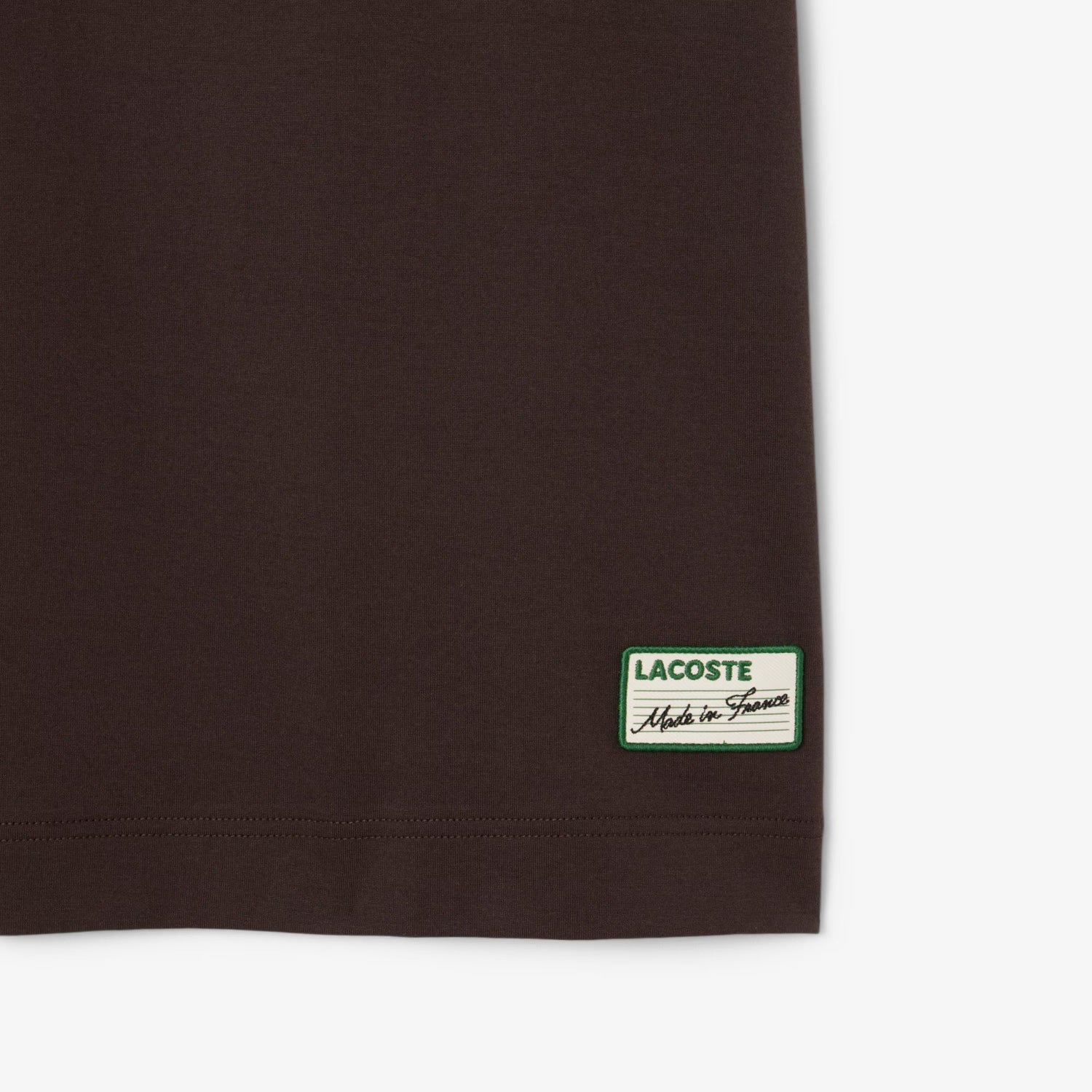 Lacoste Made in France Stripe Neck Tee - Black by Denim Exchange