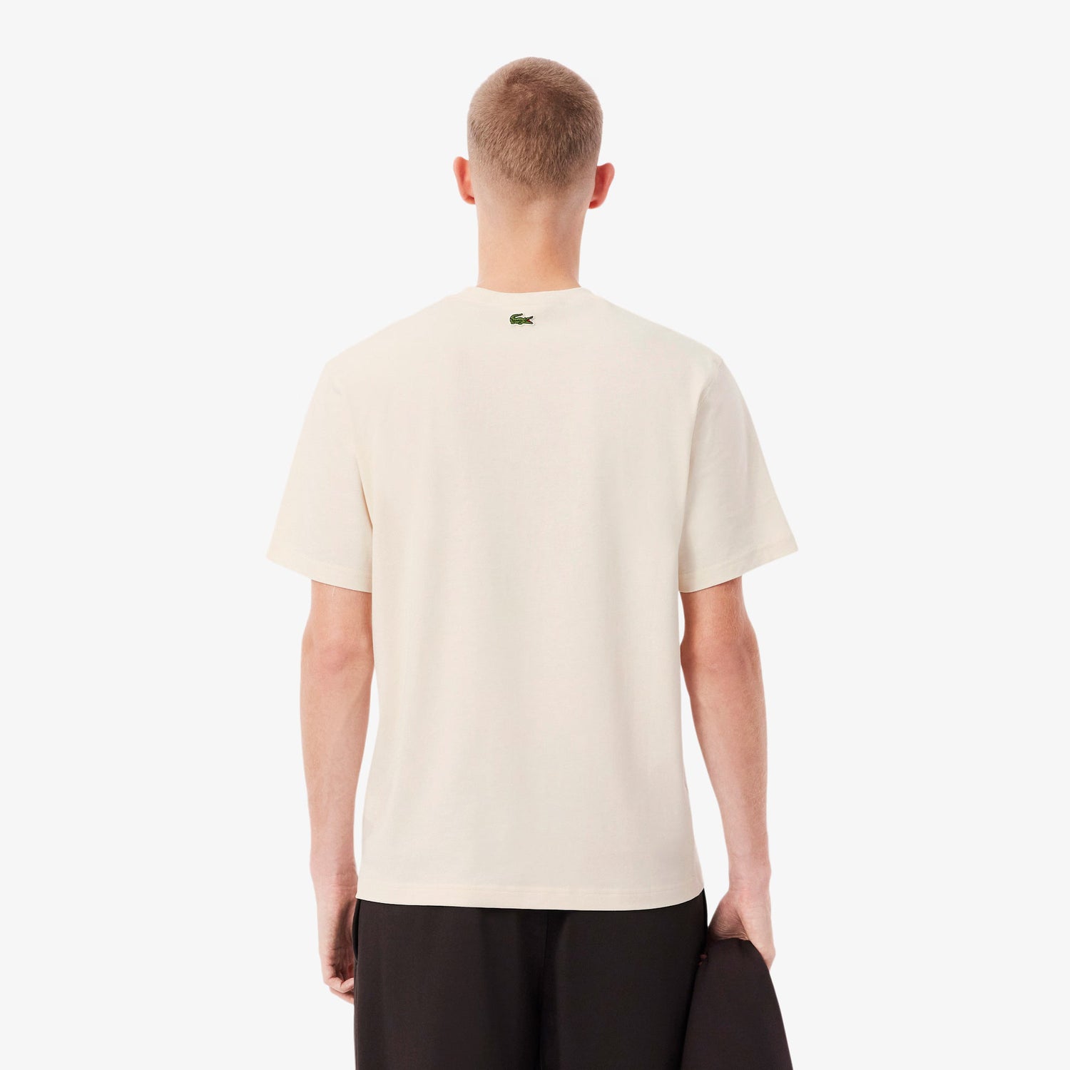 Lacoste Print Cotton Tee - Cream by Denim Exchange