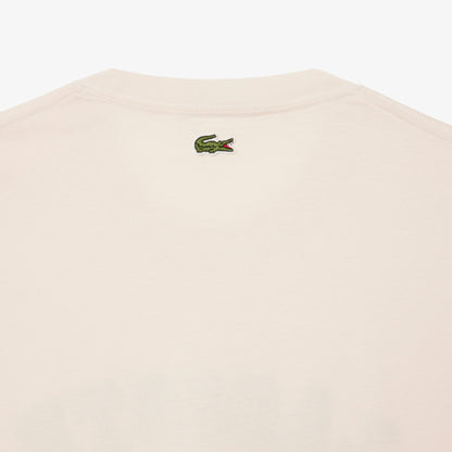 Lacoste Print Cotton Tee - Cream by Denim Exchange