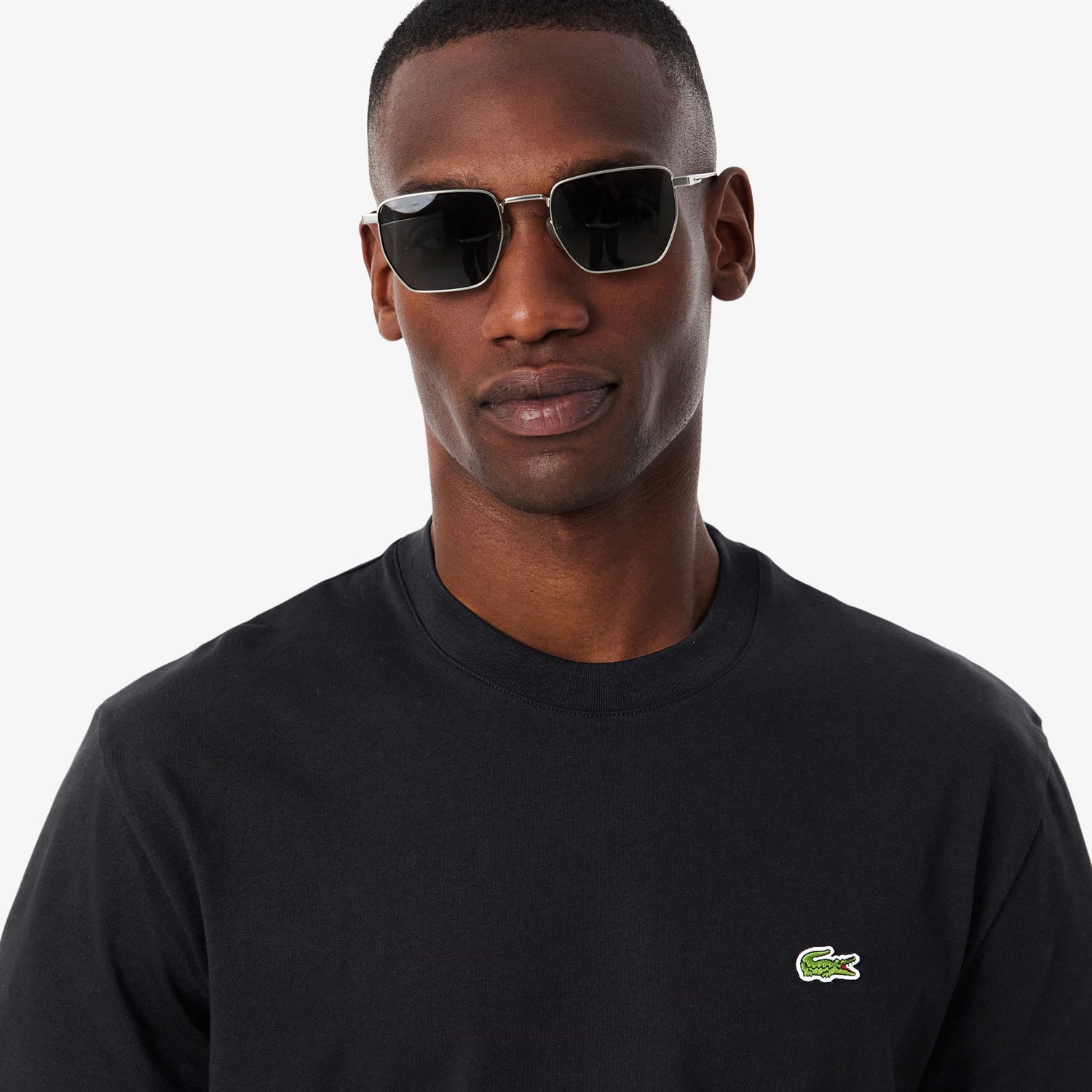 Lacoste Mens Cotton Tee - Black by Denim Exchange