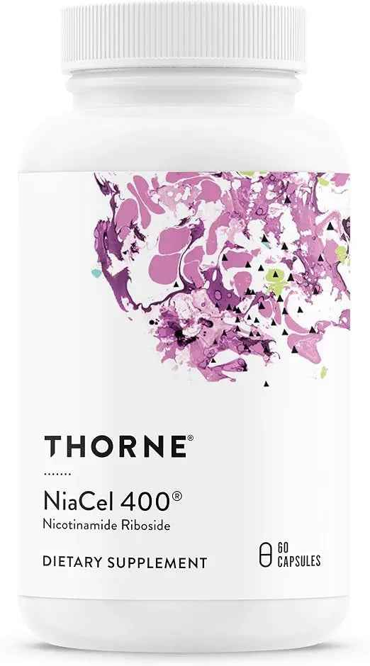 THORNE - NiaCel 400 - NAD Supplement - Nicotinamide Riboside - Support Healthy Aging, Cellular Energy Production, &amp; Sleep-Wake Cycle* - NSF Certified for Sport - Gluten Free - 60 Capsules- 60 Servings