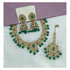Joban Fashion Green Stone Work Necklace Set