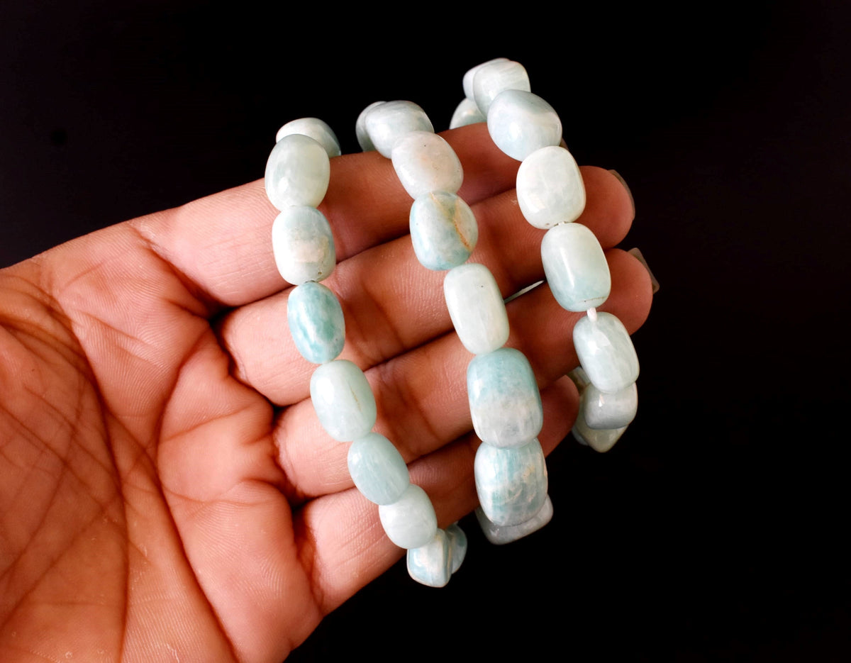 Amazonite Nugget Bracelet ~ Crystal Nuggets Jewelry  DestGlow