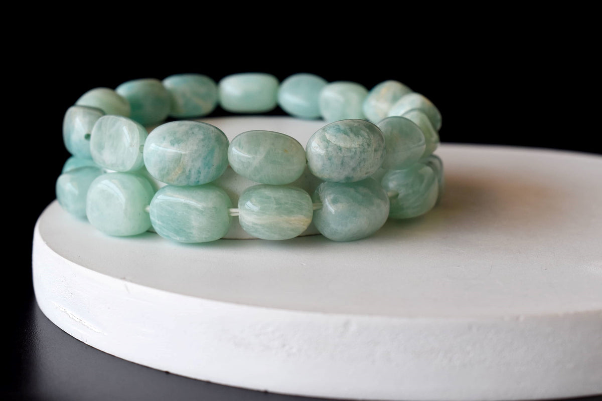 Amazonite Nugget Bracelet ~ Crystal Nuggets Jewelry  DestGlow