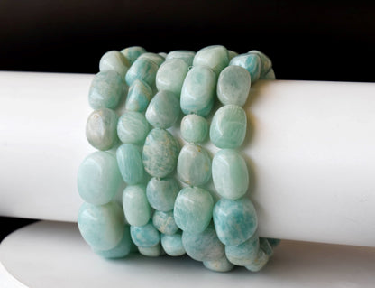Amazonite Nugget Bracelet ~ Crystal Nuggets Jewelry  DestGlow