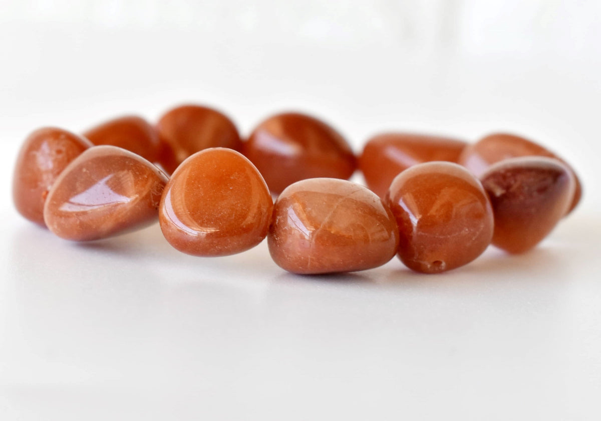 Red Aventurine Nugget Bracelet ~ Crystal Nuggets Jewelry  DestGlow