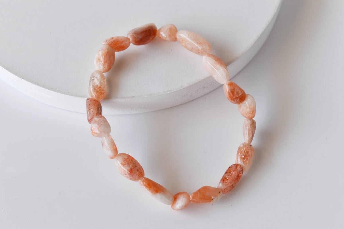 Sunstone Nugget Bracelet ~ Crystal Nuggets Jewelry  DestGlow