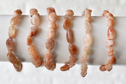 Sunstone Nugget Bracelet ~ Crystal Nuggets Jewelry  DestGlow