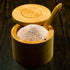 Bamboo Salt Container filled with Pink Himalayan Salt