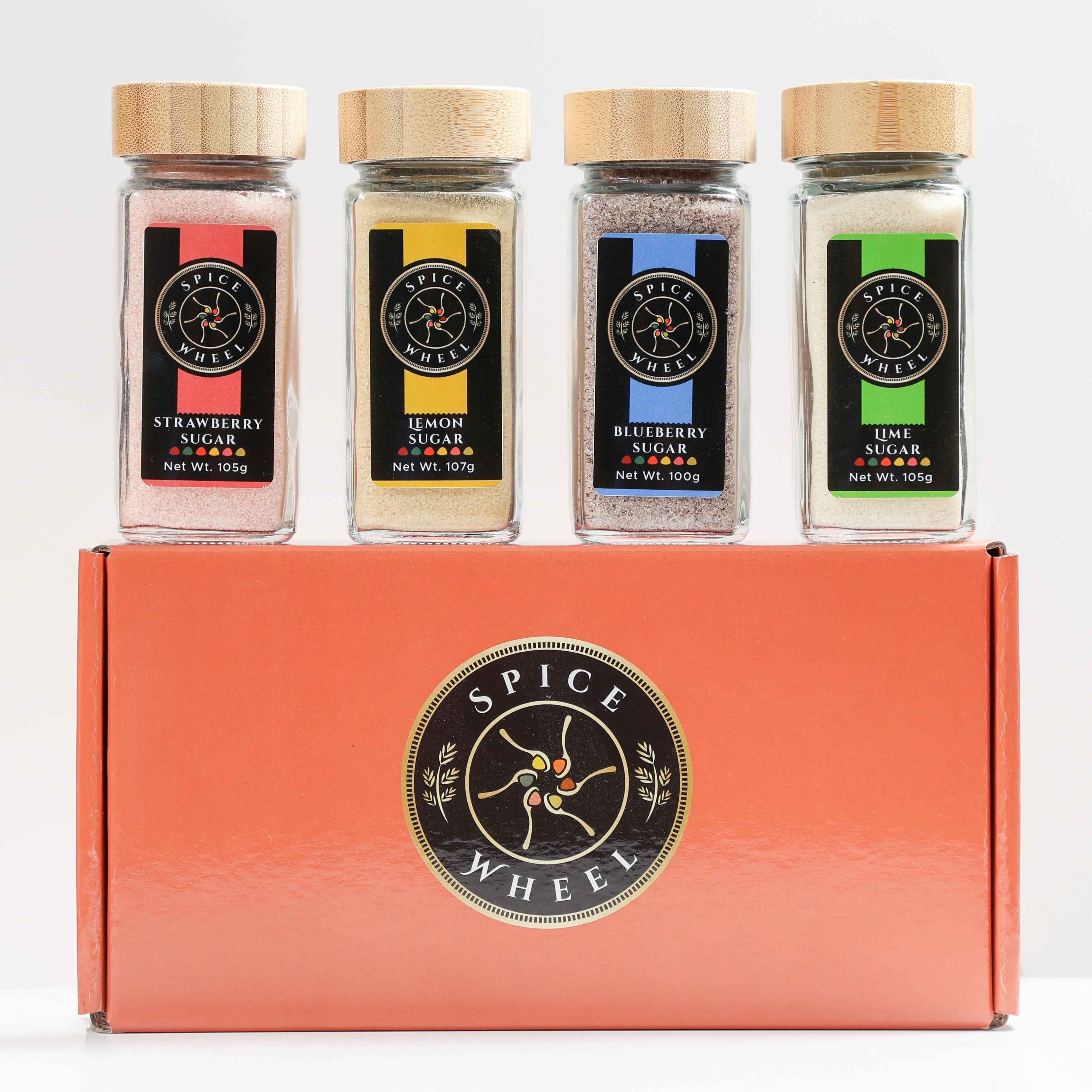 Mocktail Sugar Gift Set – 4 Flavored Sugars for Tea, Baking, Mocktails &amp; Cocktails
