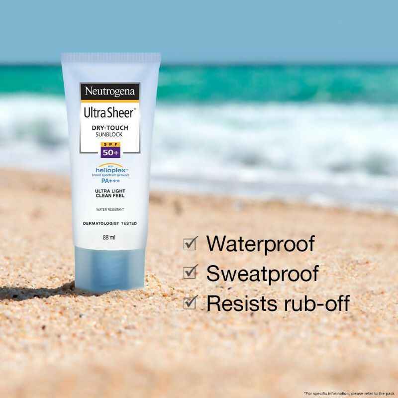 Neutrogena Ultrasheer SPF50+ PA+++ Ultra Light Face Sunscreen For Dry &amp; Oily Skin Home+Travel Combo