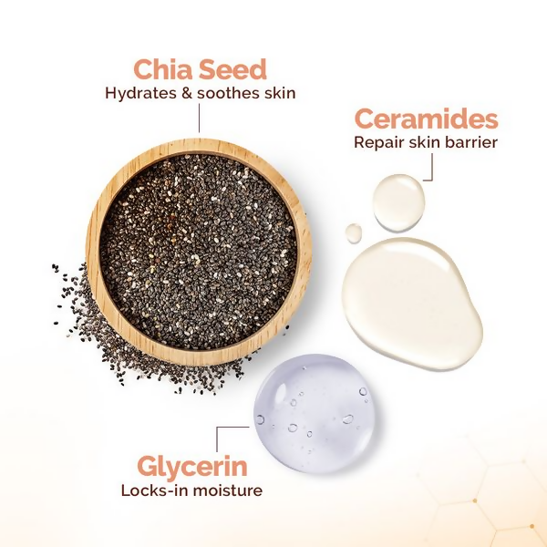 Mamaearth Chia Oil-Free Face Wash with Chia Seed &amp; Ceramides for Normal to Oily Skin