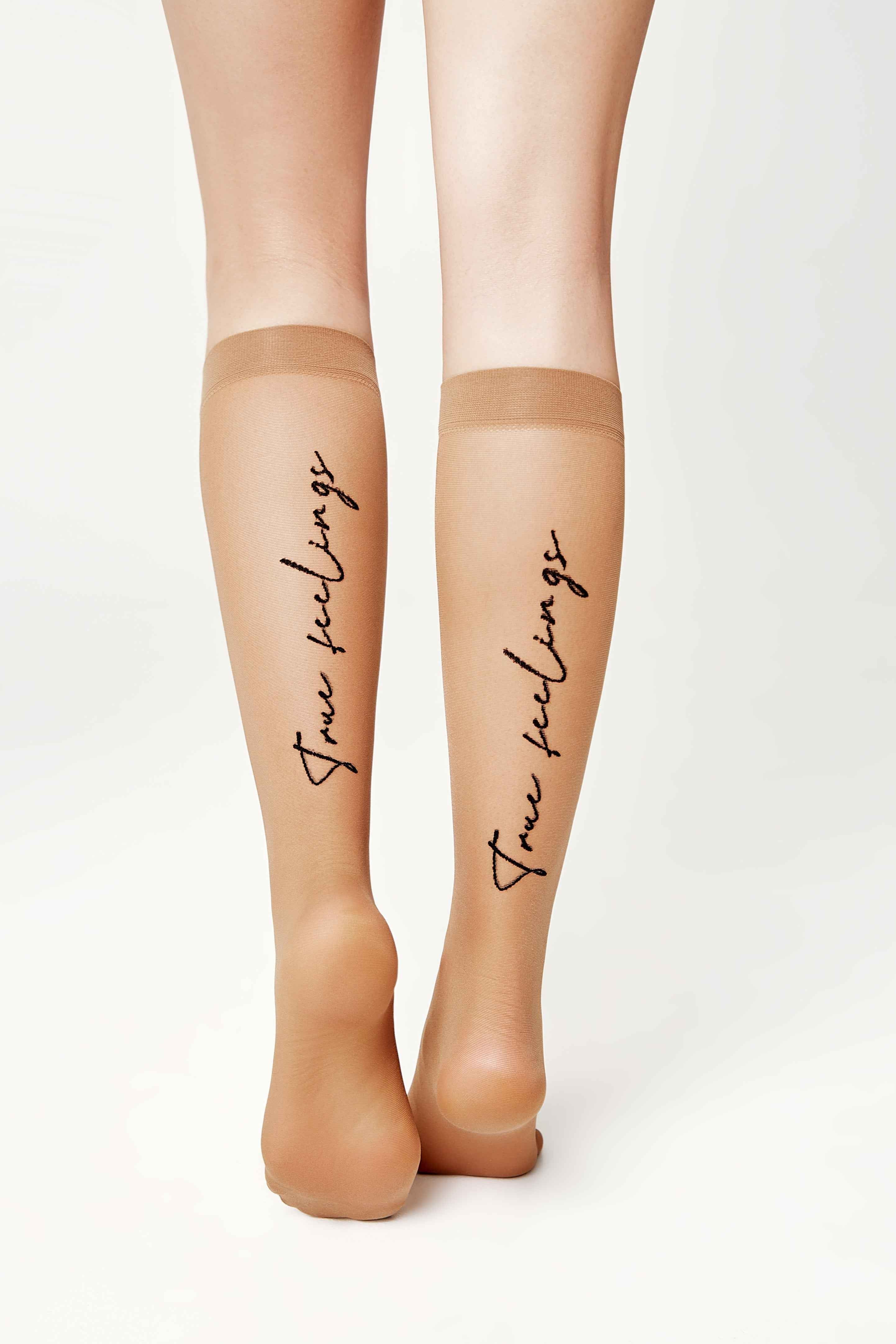 Fantasy Knee Highs Conte True Love - Elastic Band and Printed Design