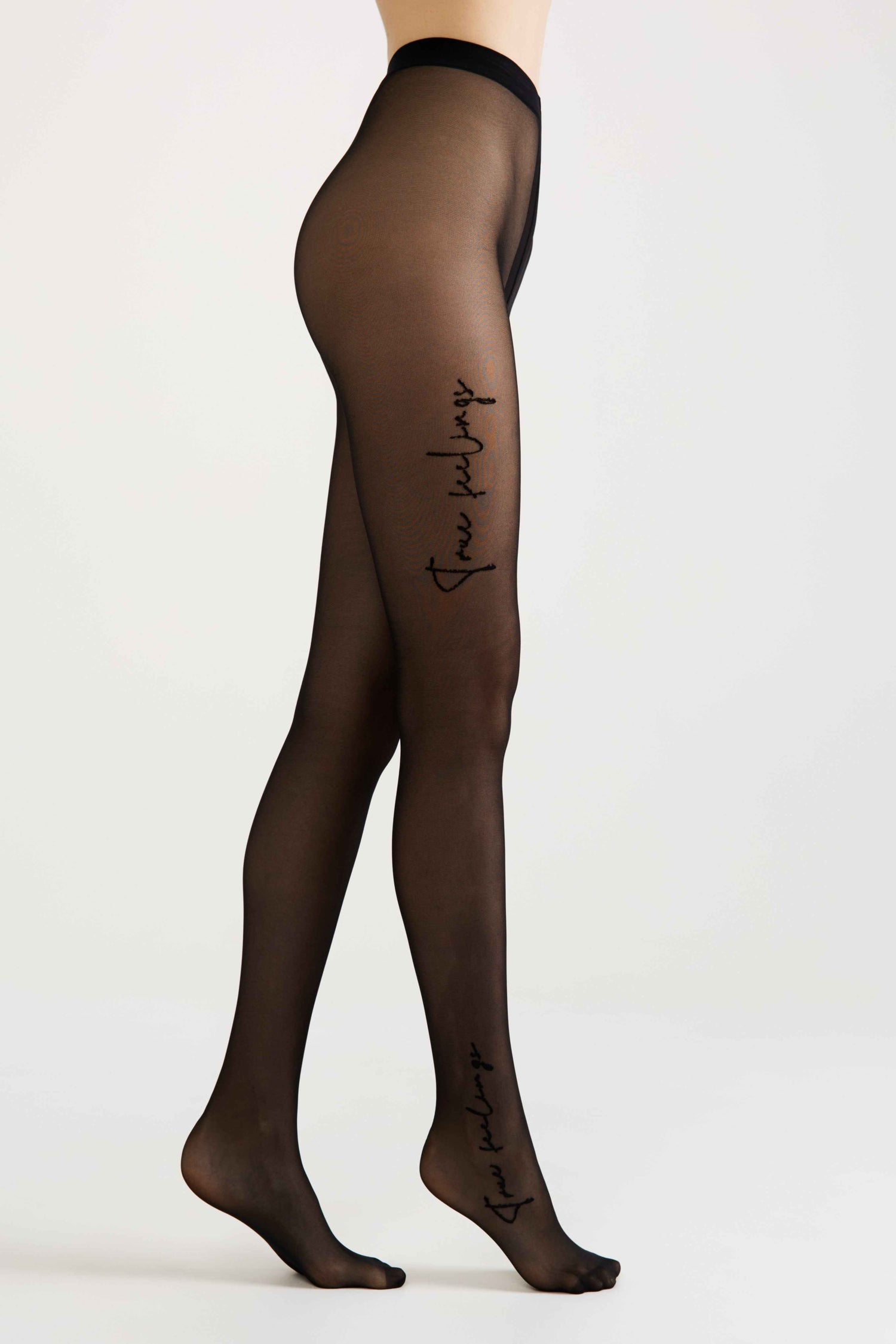 Fantasy Tights Conte True Love - Tattoo Style Print