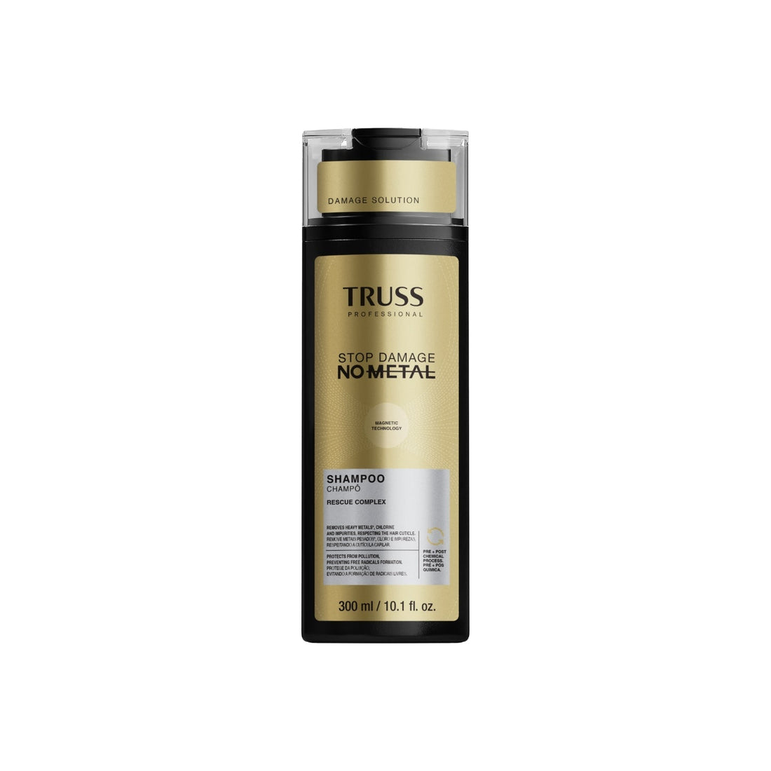 Truss Stop Damage No Metal Shampoo – Clarifying Metal &amp; Chlorine Detox, 10.1 fl oz (300ml)  DestGlow