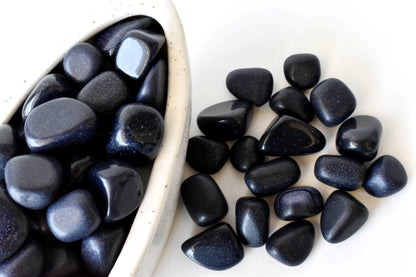 Blue Sandstone Tumbled Crystals (Inspiration and Trust)  DestGlow