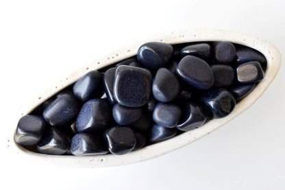 Blue Sandstone Tumbled Crystals (Inspiration and Trust)  DestGlow