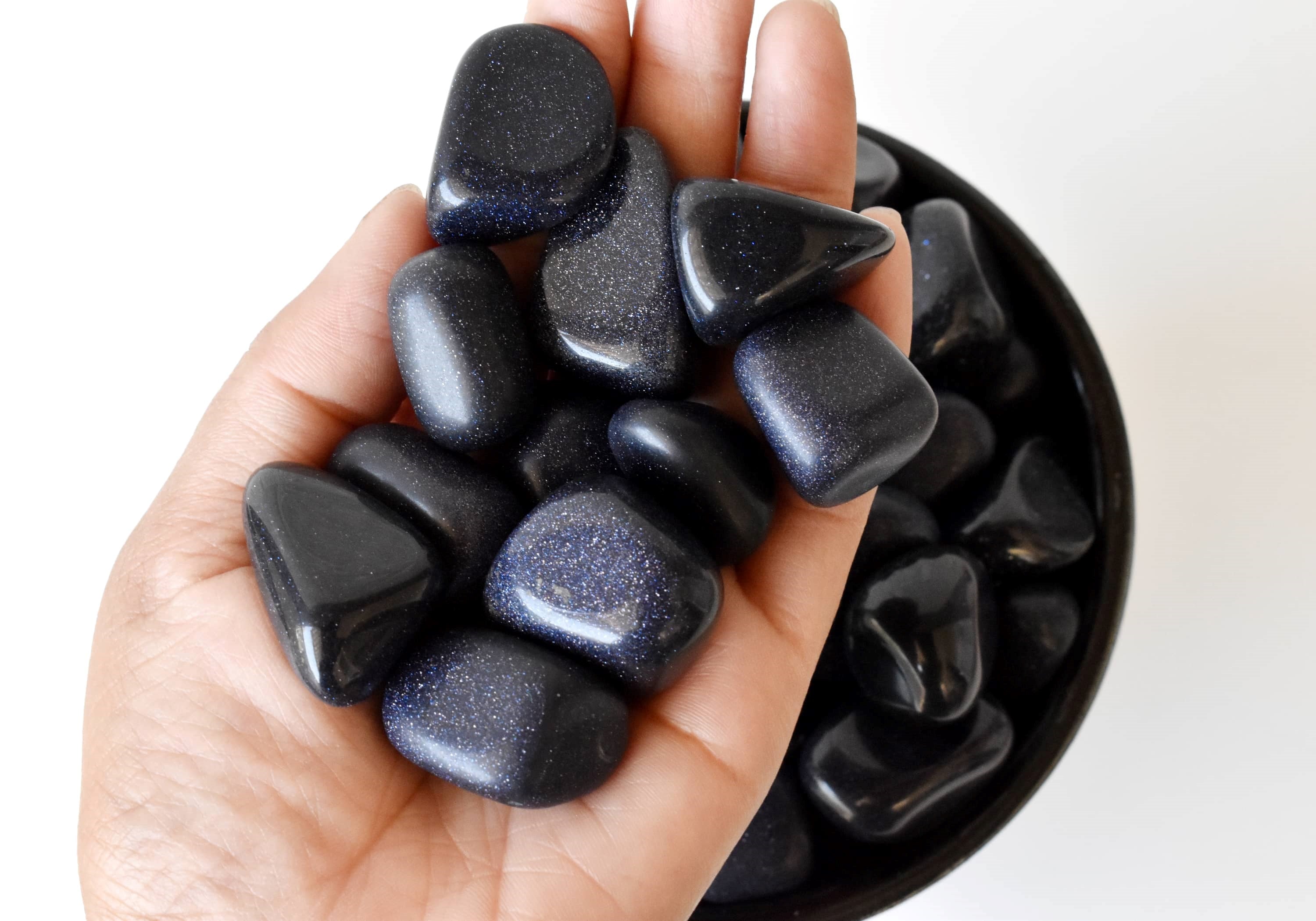 Blue Sandstone Tumbled Crystals (Inspiration and Trust)  DestGlow
