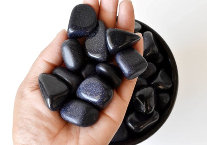 Blue Sandstone Tumbled Crystals (Inspiration and Trust)  DestGlow