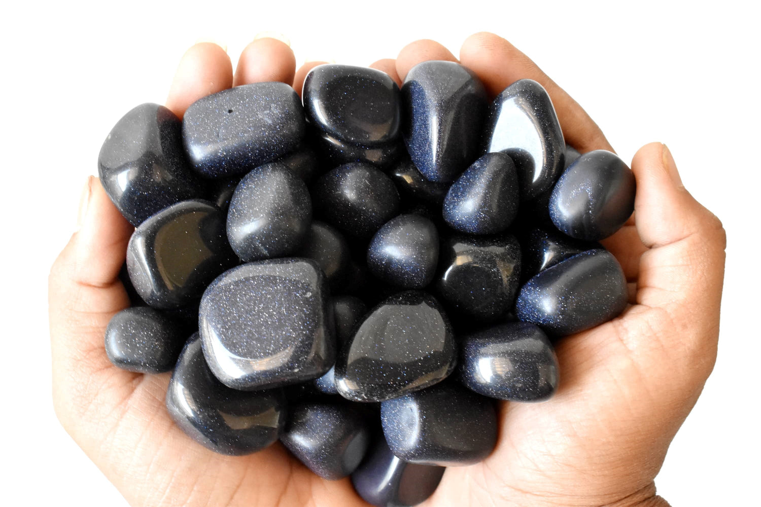 Blue Sandstone Tumbled Crystals (Inspiration and Trust)  DestGlow