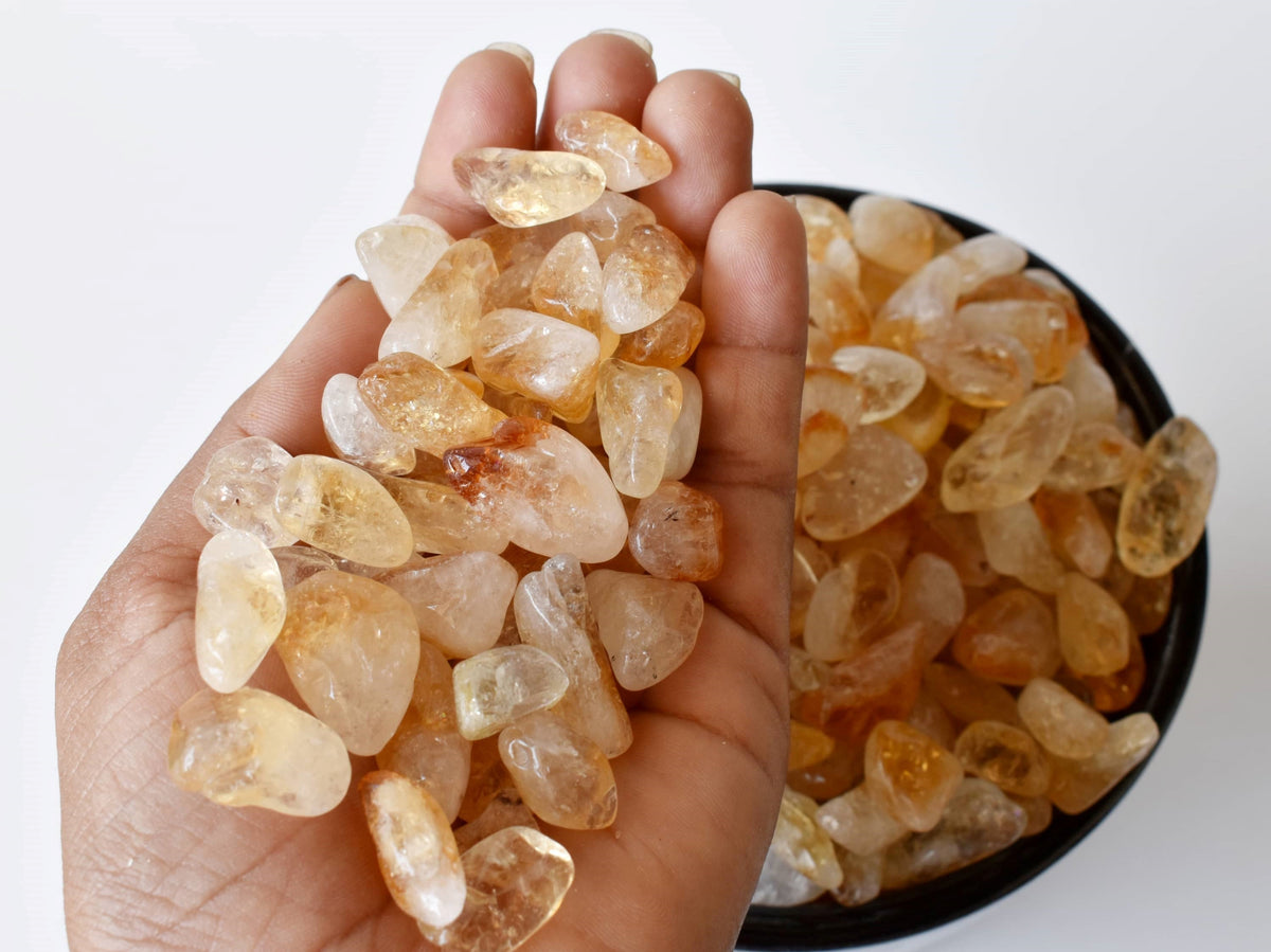 Citrine Tumbled Crystals (Stress Relief and Weight Control)  DestGlow