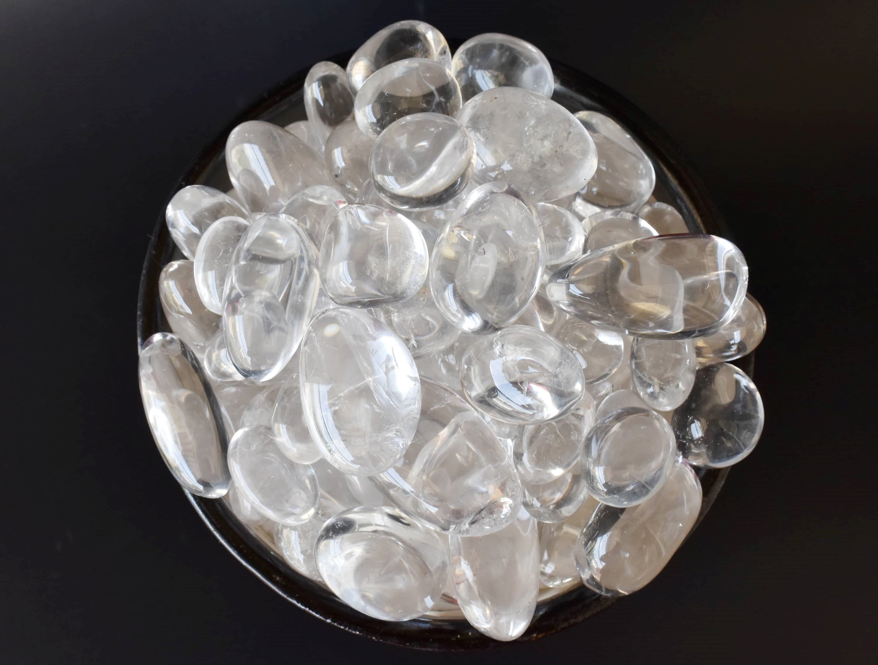 Crystal Quartz Tumbled Crystals (Dispelling Negative Energy and Dreams)  DestGlow