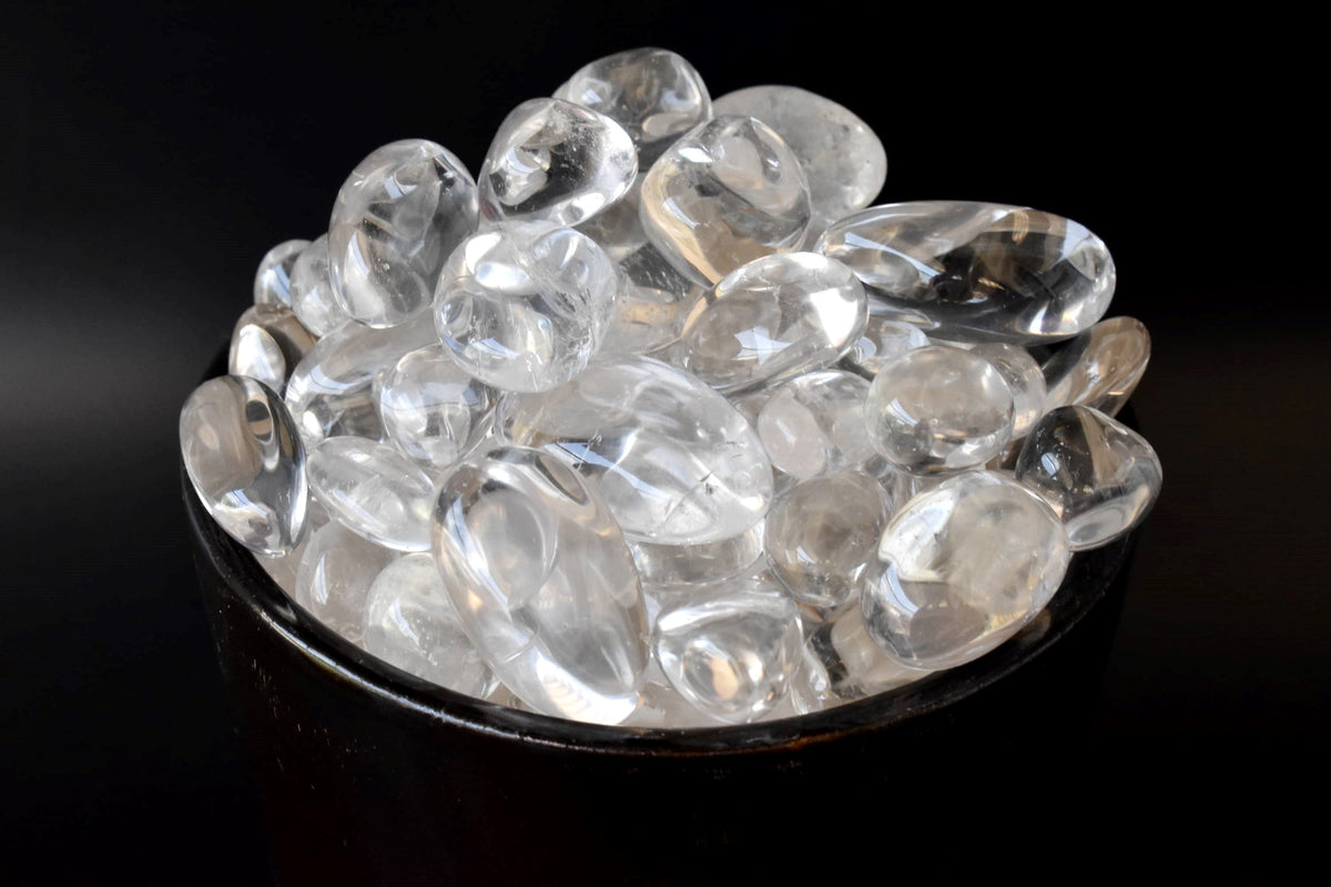 Crystal Quartz Tumbled Crystals (Dispelling Negative Energy and Dreams)  DestGlow