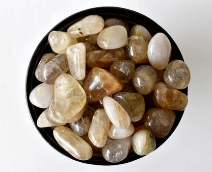 Golden Rutile Tumbled Crystals (Dispelling Negative Energy and Sexuality)  DestGlow