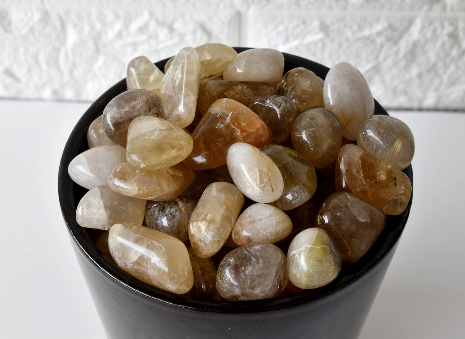 Golden Rutile Tumbled Crystals (Dispelling Negative Energy and Sexuality)  DestGlow