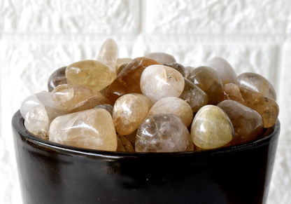 Golden Rutile Tumbled Crystals (Dispelling Negative Energy and Sexuality)  DestGlow