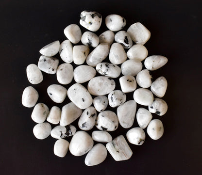 Rainbow Moonstone Tumbled Stone A Grade, Medium Tumbled Stone (Pack of 4oz, 1/2 lb and 1 lb)
