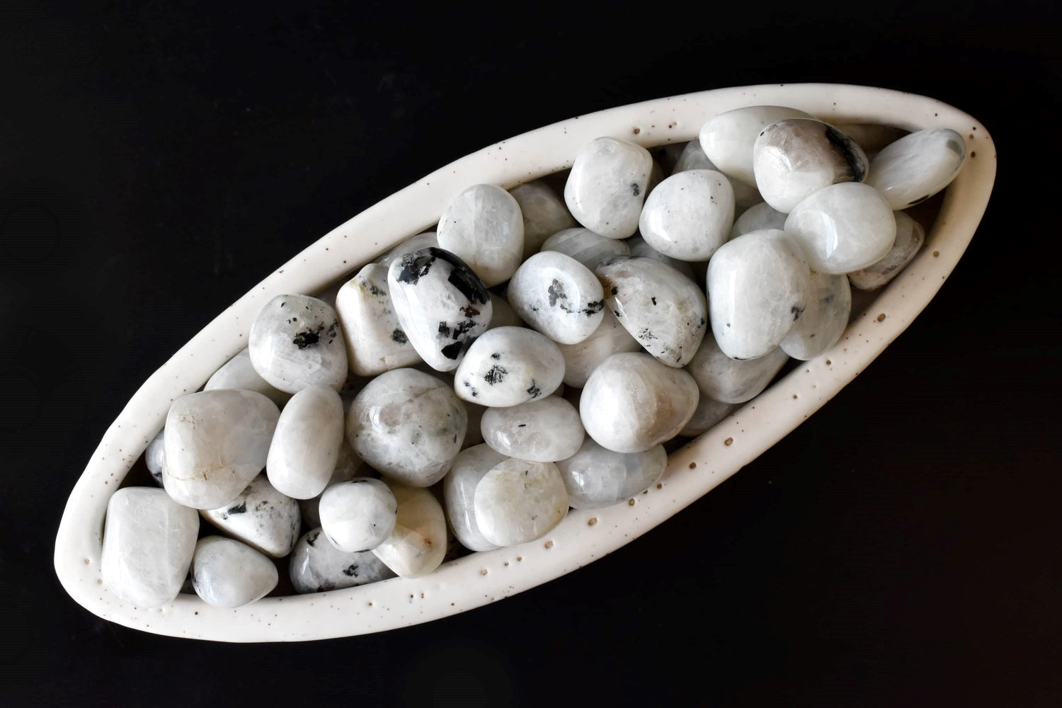 Rainbow Moonstone Tumbled Stone A Grade, Medium Tumbled Stone (Pack of 4oz, 1/2 lb and 1 lb)  DestGlow