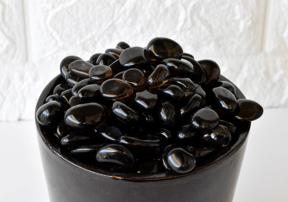 Dark Smokey Quartz Tumbled Crystals (Luck And Good Fortune and Grounding)  DestGlow