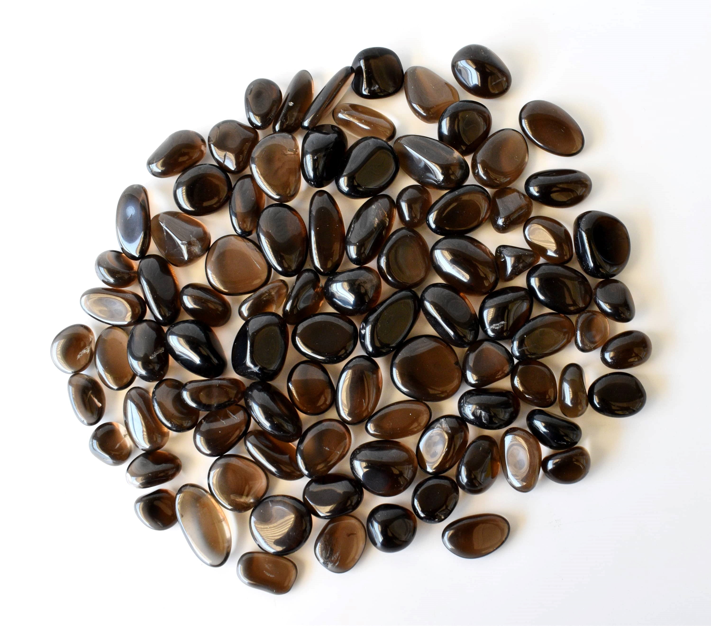 Dark Smokey Quartz Tumbled Crystals (Luck And Good Fortune and Grounding)  DestGlow