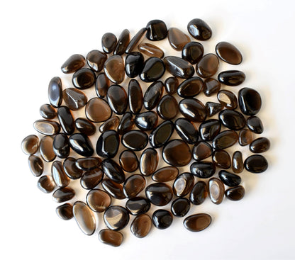 Dark Smokey Quartz Tumbled Crystals (Luck And Good Fortune and Grounding)  DestGlow