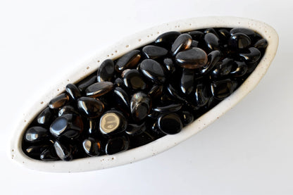 Dark Smokey Quartz Tumbled Crystals (Luck And Good Fortune and Grounding)  DestGlow