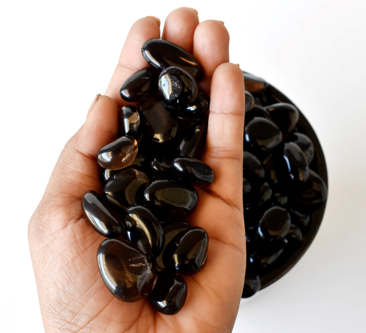 Dark Smokey Quartz Tumbled Crystals (Luck And Good Fortune and Grounding)  DestGlow
