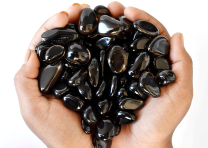 Dark Smokey Quartz Tumbled Crystals (Luck And Good Fortune and Grounding)  DestGlow