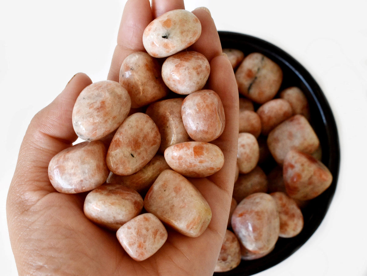Sunstone Tumbled Crystals (Protection and Transformation)  DestGlow