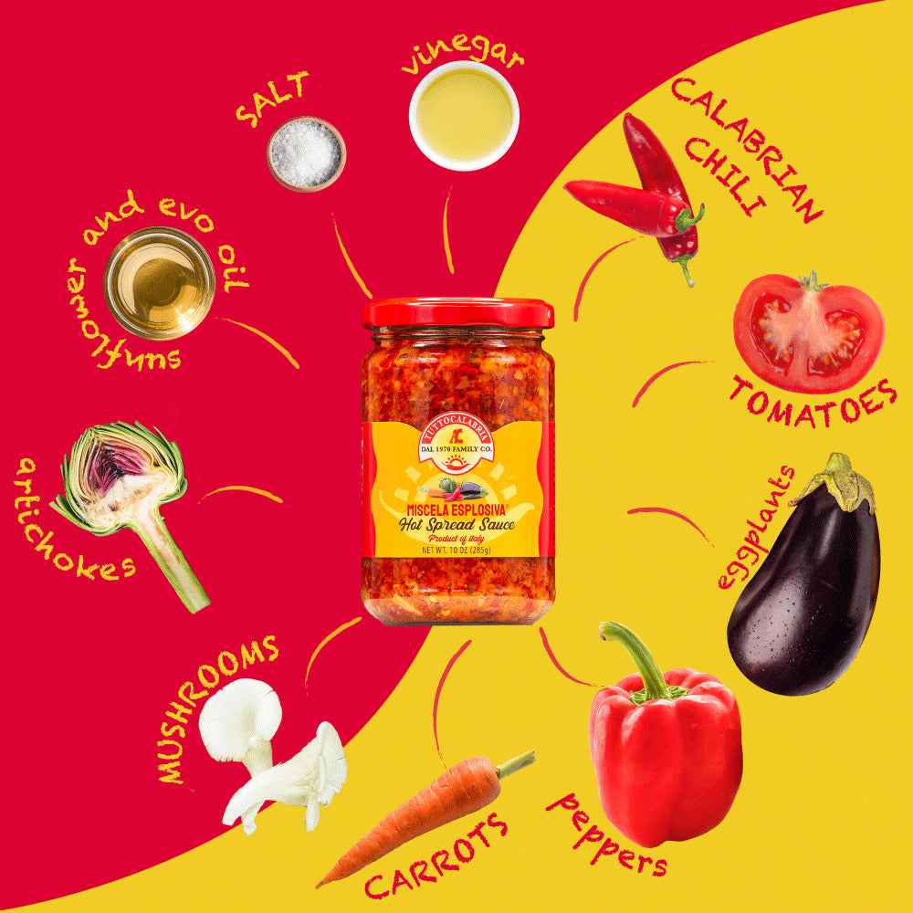 TuttoCalabria Miscela Esplosiva Hot Chili Spread – 9.8 oz