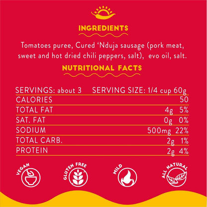 TuttoCalabria Calabrian ‘Nduja Sauce – 6.3 oz