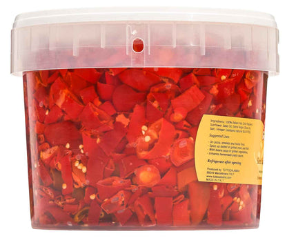 TuttoCalabria Sliced Calabrian Chili Peppers BULK Tub, 98 oz