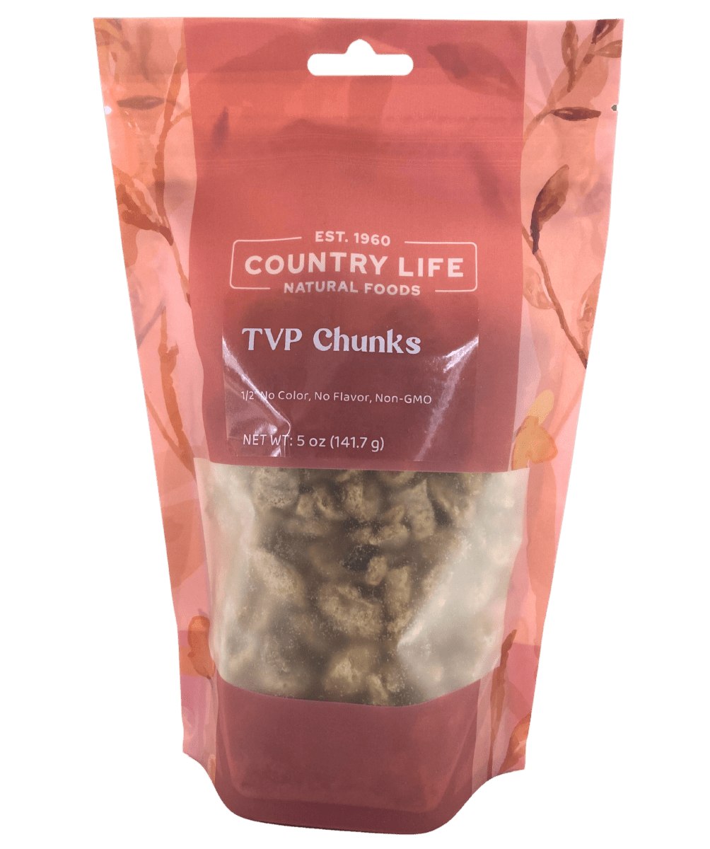 TVP Chunks, No Added Color or Flavor, Non-GMO by Country Life Natural Foods
