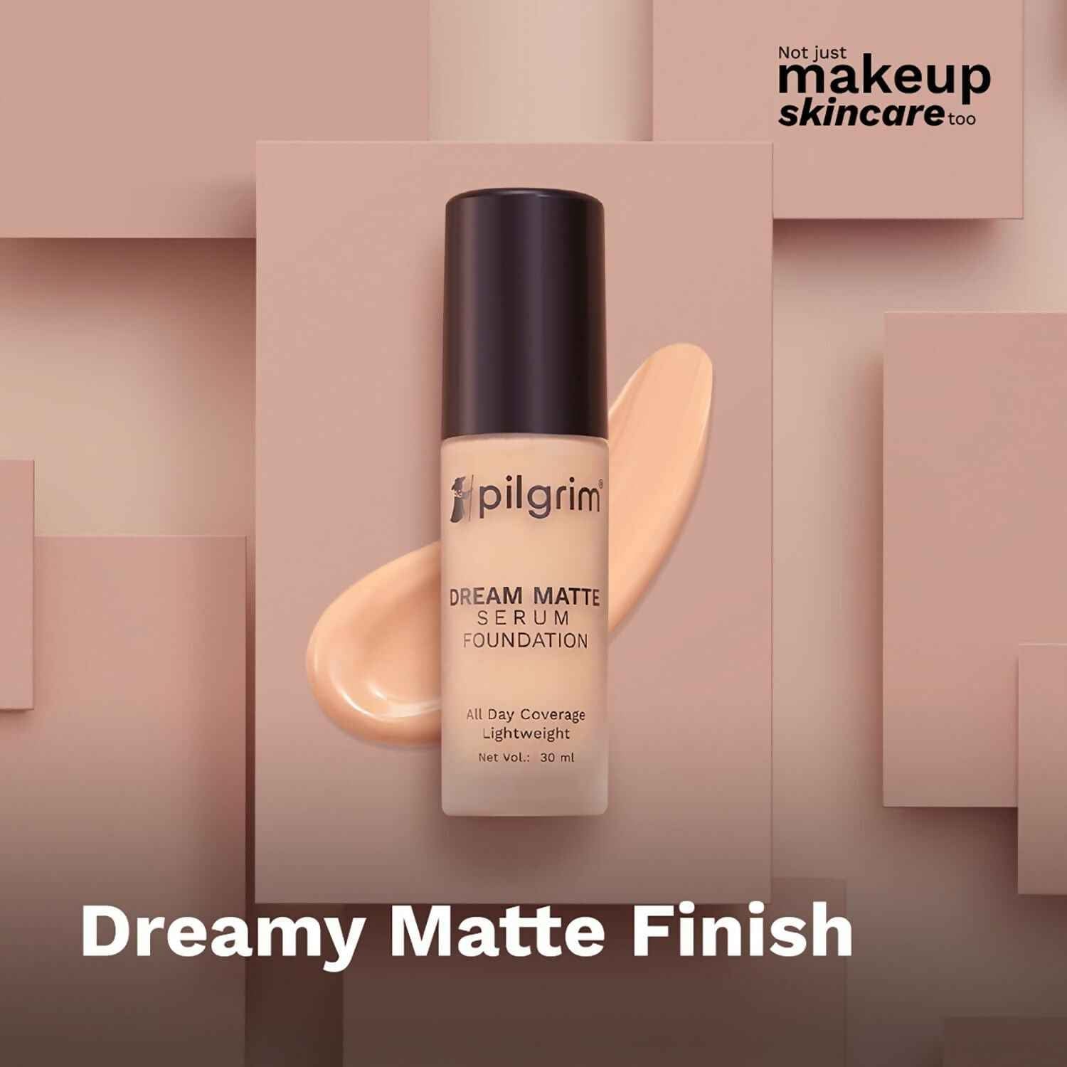 Pilgrim Dream Matte Serum Foundation With Matte &amp; Poreless All Day Coverage Lightweight - Classic Nude