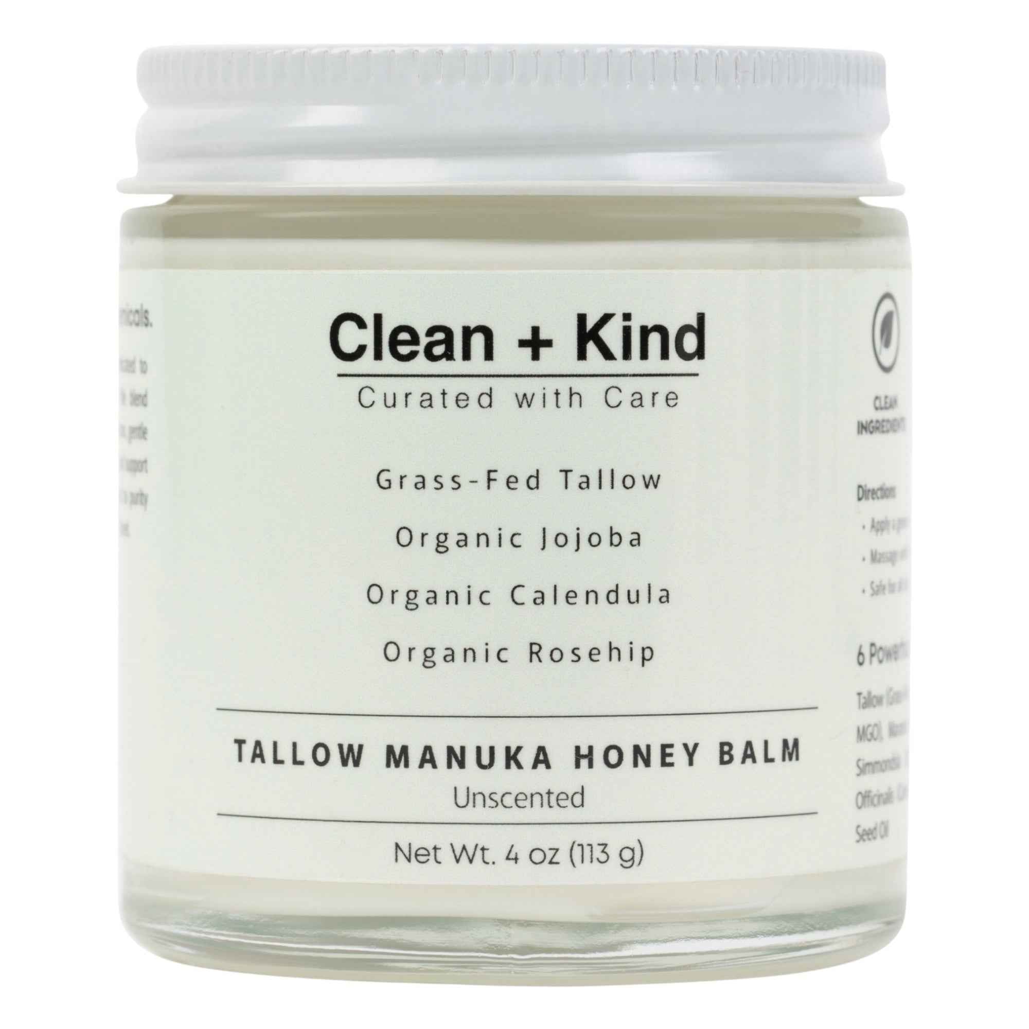 Whipped Tallow Honey Balm by Clean + Kind