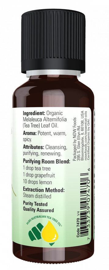 Tea Tree Essential Oil, Organic by Country Life Natural Foods
