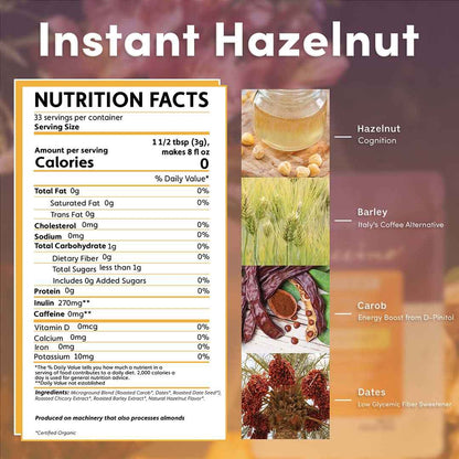 Instant Hazelnut Herbal Coffee