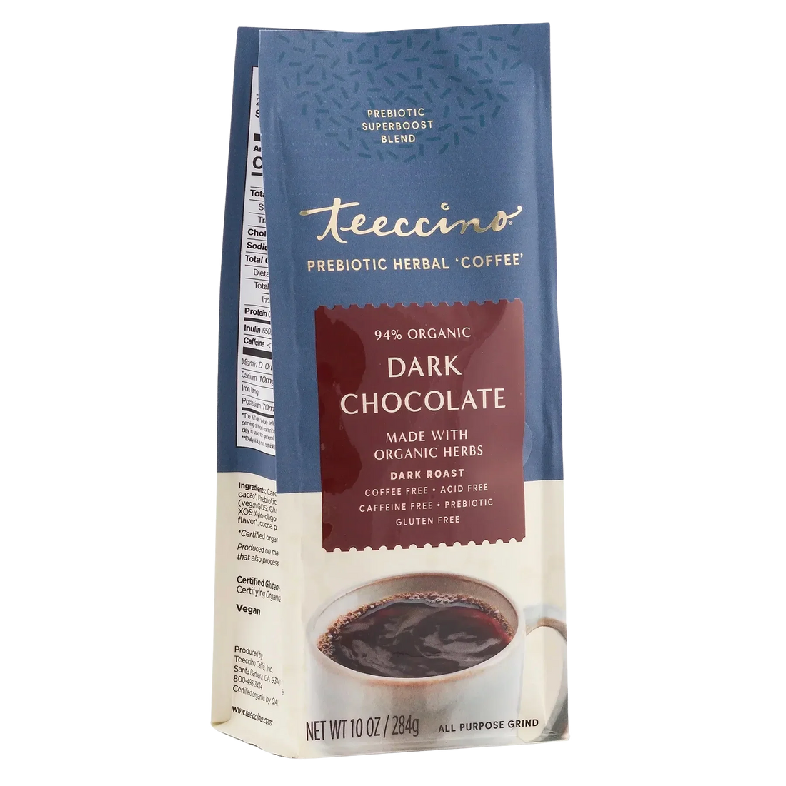 Dark Chocolate Prebiotic SuperBoost Herbal Coffee