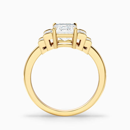 Custom Order - Kora 4.5 Carat Five Stone Emerald Cut With Baguette Side Stone Lab Grown Diamonds