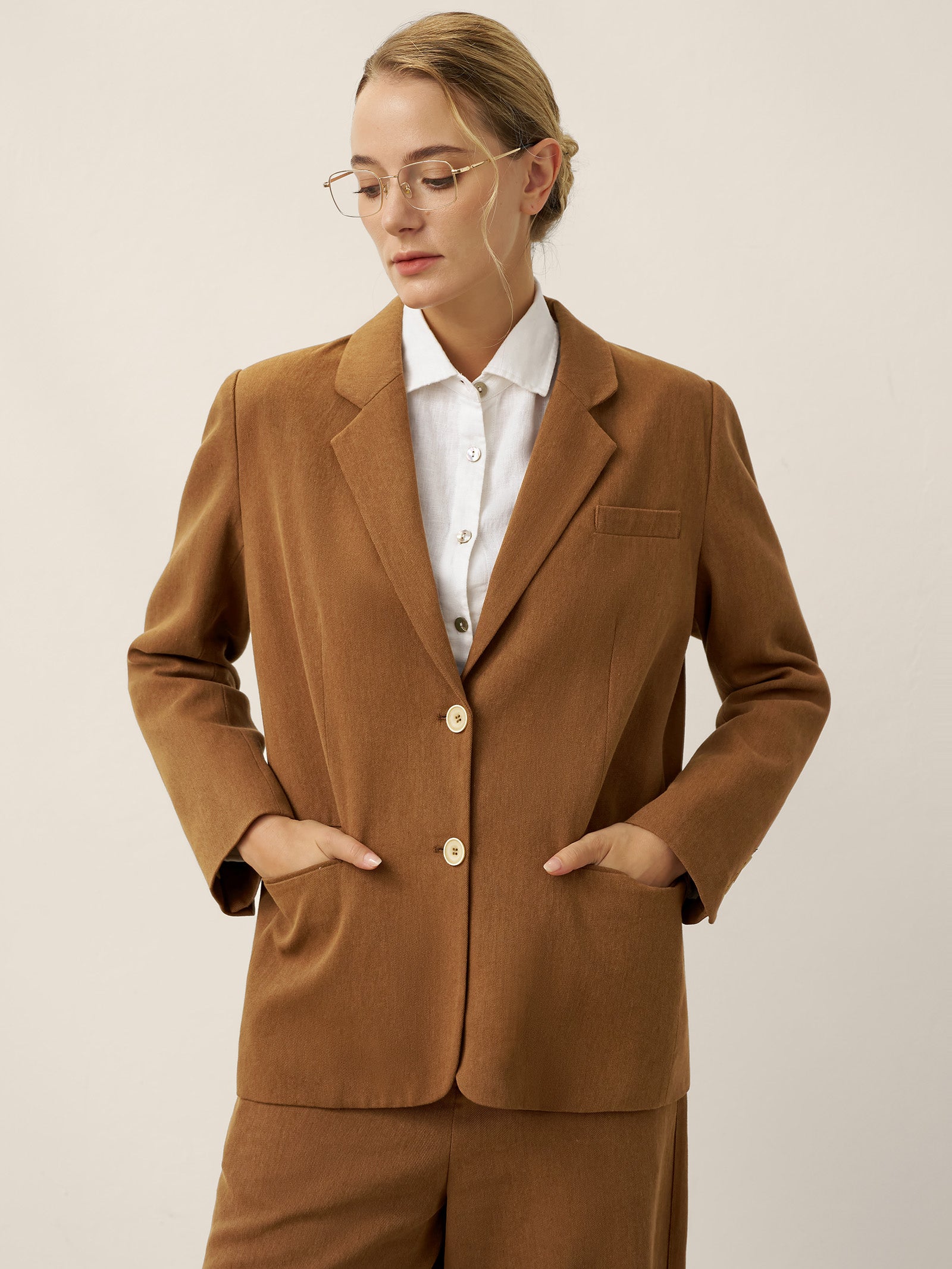 Lyocell Linen Tailored Blazer CASSIDY by LINTICO